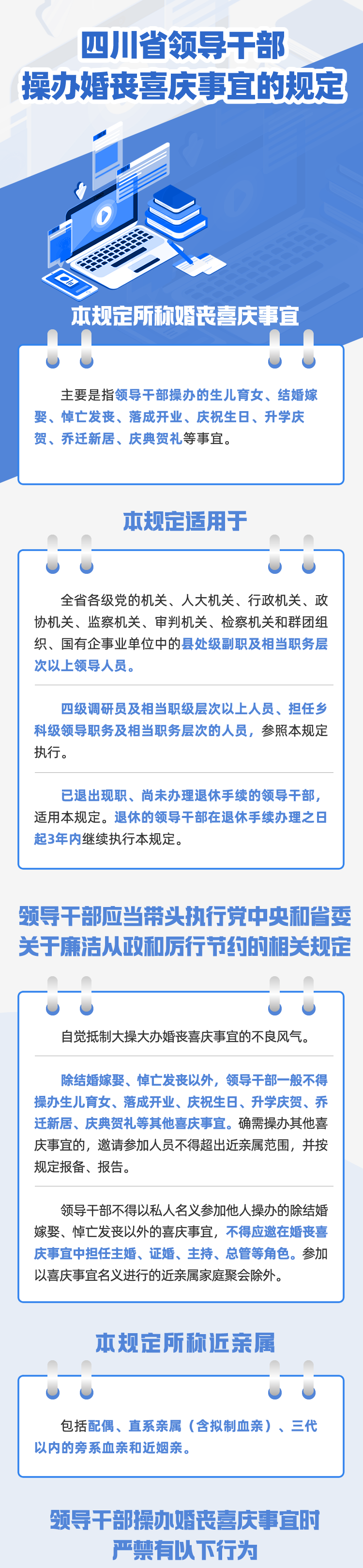 一图读懂丨四川省领导干部操办婚丧喜庆事宜的规定(图1)